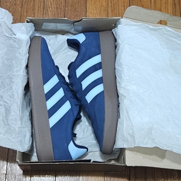 Adidas Barreda nen's tennis shoes Navy Blue Light / - Blue JR5533 size 11.5 - Picture 11 of 11